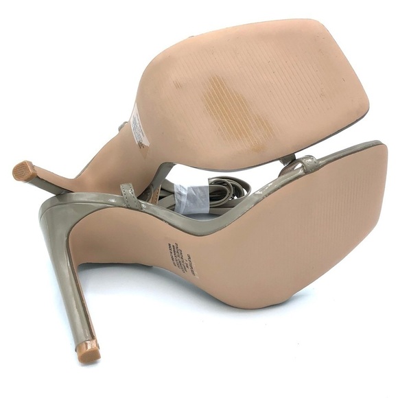 NEW Steve Madden Uplift Lace Up Square Toe Patent Heeled Sandals Size 7.5 - Picture 7 of 7